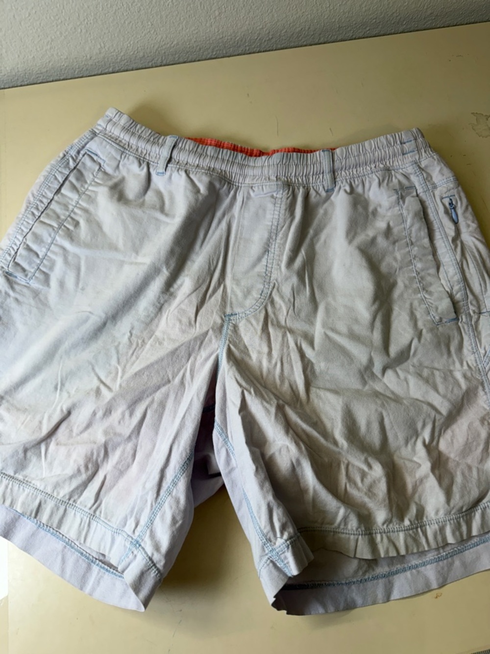 Birddogs Light Gray Athletic Shorts with Subtle Orange Lining